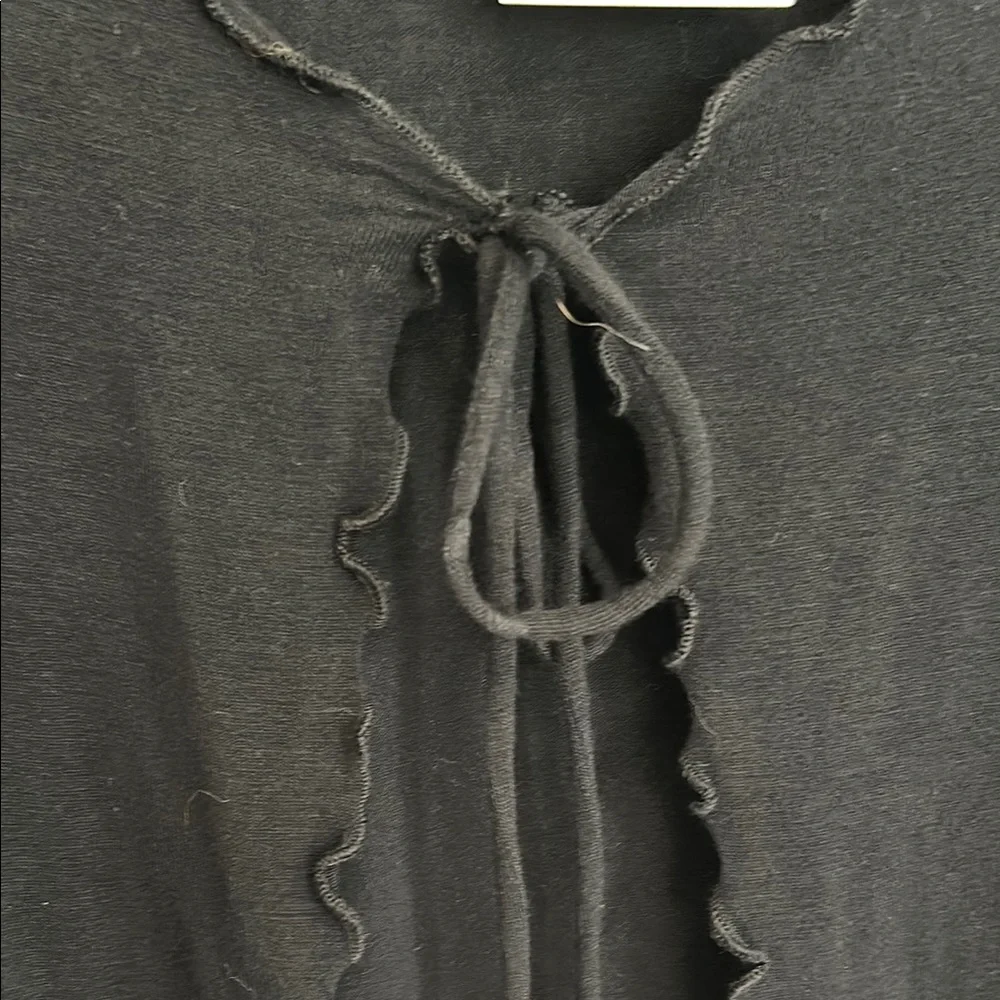 Forever 21 Black Ruffled Cardigan -tie front - Picture 5 of 6